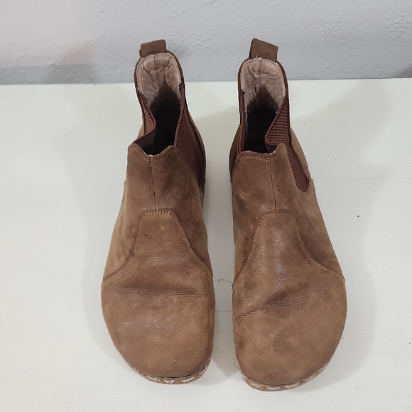 Nefes Handmade Brown Tan Women's Ankle Boots Size 9W - Picture 2 of 8